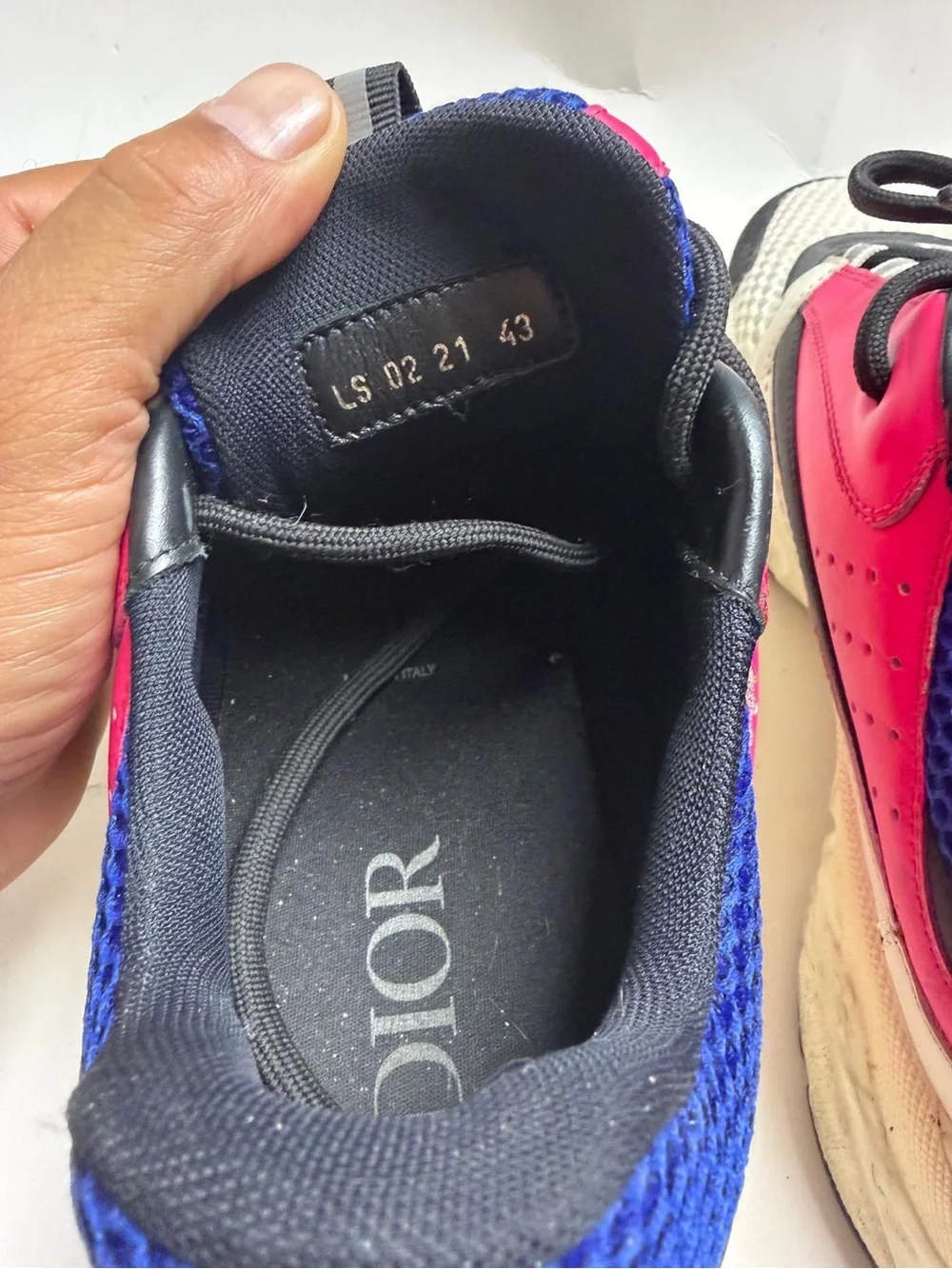 Dior B22 Sneakers Pink Blue White Black EU 43 US 10 Men’s w/ Original Box